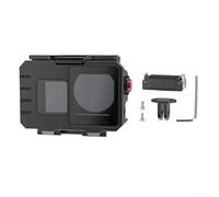 Étui de plongée pour caméra d'action Action 5, coque en métal durable avec support, boîtier étanche sous l'eau jusqu'à 60 m, étui de protection pour photographie sportive (noir)