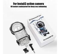 Étui de plongée pour Insta360 X3, étui étanche Invisible, 360 ° Accessoire de caméra d'action panoramique, étui de plongée avec profondeur étanche de 40 m BLANC