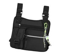 Étui de poitrine - 11,8 x 7,9 pouces Polyester balistique minuit, Harnais de portage ergonomique, Silhouette anatomique tridimensionnelle, Poche de rangement tactique | Système d'accélération