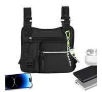 Étui de poitrine, poitrine réglable pour sac, gilet résistant à l'usure avec coupe 3D multifonctionnelle, accessoire de sacs pour la randonnée, la salle de sport, le sport, la moto, l'entraînement, le