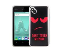 Étui de Portable pour Wiko Sunny Don'T Touch Rouge Sac Housse Motif TPU Butoir
