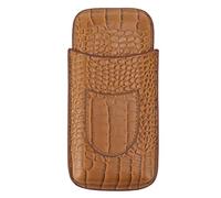 Étui de porte-cigares élégant cuir durable 3 doigt cigare Portable pour voyager en plein air Business (76)