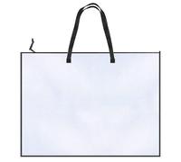 Étui de portefeuille d'art 19x25, dossier d'art transparent à fermeture éclair, sac de portefeuille en maille étanche, sac à main rangement léger et portable pour affiches, tableaux 'af