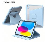 Étui de protection 360° rotatif compatible avec A16 Air 11 13 M3 2025, Mini 7 A17, Pro 11 13 M4 2024, Pro 11, Pro 12.9, Air 5 4 10.9 10e/7e/8e/9e génération, Mini 6, Pad SE 11 pouces iPad 7 2019(10.2-