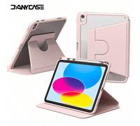 Étui de protection 360° rotatif compatible avec A16 Air 11 13 M3 2025, Mini 7 A17, Pro 2024 11 13 M2, Pro 2024 11 13 M4, Pro 11, Pro 12.9, Air 5 4 10.9 10e/7e/8e/9e génération, Mini 6, Pad SE 11 pouce