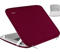 Étui de Protection à Rabat pour Ordinateur Portable 15,6", Durable, résistant aux Chocs, Compatible avec HP, ASUS, Lenovo, Acer, Notebook, Ordinateur, Ultrabook, Chromebook, Rouge