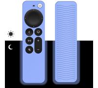 Étui de protection à télécommande pour Apple TV 4K Siri Remote 3ème génération (2022)/2ème génération (2021) - Coque en silicone pour accessoire TV (Blue Glow)