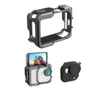 Étui de Protection Adapté à pour Insta360 GO Ultra, Cadre en Alliage d'aluminium, Cadre de Protection à Dégagement Rapide, Housse en Silicone, Cache Objectif, Accessoires pour Caméra