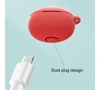 Étui de protection Anti-chute pour écouteurs, en Silicone souple, sans fil, compatible Bluetooth, housse de transport pour OPPO Enco Air/Air 2-Rouge