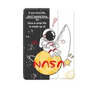 Étui de Protection Anti-Chute pour Tablette imprimé Astronaute pour iPad Pro 2018 2022 2022 2024, étui de Protection en Silicone à Rabat amortissant et Absorbant Les Chocs(Mini4(7.9"))