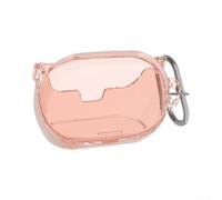 Étui de protection antichoc avec porte-clés pour écouteurs JBL Soundgear Sense Clip - Pochette de rangement portable - Mousqueton (marron)