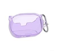 Étui de protection antichoc avec porte-clés pour écouteurs JBL Soundgear Sense Clip - Pochette de rangement portable avec mousqueton (violet)