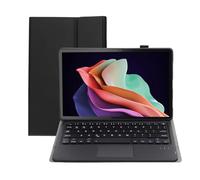 Étui de protection avec clavier pour Lenovo Tab P12 12,7" 2023 TB370FU/TB371FC, clavier amovible avec pavé tactile et porte-stylo (noir)
