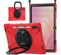 Étui de Protection avec Support Rotatif à 360 degrés, adapté à Samsung Galaxy Tab S11 Ultra 14.6 "SM-X930/X936B 2025, avec Couvercle Porte-Stylo(Red)