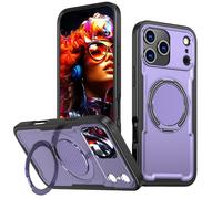 Étui de protection avec support rotatif et pliable pour iP 17 Series - Housse de protection antichoc avec fonction magnétique - Violet