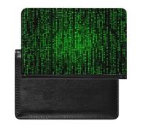 Étui de protection binaire pour passeport avec numéro vert - Blocage RFID - Porte-carte d'identité - Portefeuille de voyage sécurisé pour tickets de passeport, cartes de crédit, style, taille unique,