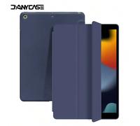 Étui de protection bleu unicolore de base DANYCase compatible avec iPad A16, Air 11/13, M3 2025, Mini 7, A17, Pro 2024, Air 11/13, M2 2024, Pro 11/13, M4 2024 (7e, 8e, 9e génération, 10,2 pouces), Air
