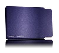 Étui de protection breveté | RFID NFC et bloqueur de champ magnétique | Protection de carte pour cartes de crédit, cartes de débit, cartes d'identité | Couverture de protection des cartes contre le vol de données | Protection des données à 100 % vérifiée par CTC/advanced (membre du groupe RW TÜV) | Ciel