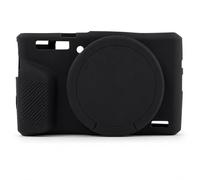 Étui de Protection Canon PowerShot G7X Mark II en Silicone Souple Ultra- avec Cache d’Objectif - Coque Antichoc et Anti-Rayures pour Appareil Photo Compact, Facile à Installer et Nettoyer (Noir)