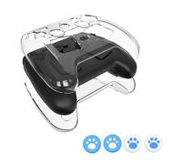 Étui de Protection + Capuchons pour Pouce pour Steam Controller 2, Coque de Protection en PC Transparente Anti-Rayures avec 2 Capuchons pour Joystick (Style C)