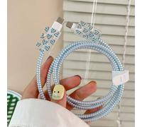 Étui De Protection Coeur Mignon Pour Apple,Protecteur De Tête De Câble De Données,Housse De Coque,Adapté Pour Iphone 14/13,Chargeur 18w,20w #G