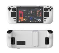 Étui de Protection coloré Convient au matériel pour Steam Deck PC Étui Protecteur intégral avec Support Toucher Doux pour la Peau Accessoires pour Consoles de Jeux (White)