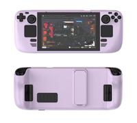 Étui de Protection coloré Convient au matériel pour Steam Deck PC Étui Protecteur intégral avec Support Toucher Doux pour la Peau Accessoires pour Consoles de Jeux (Light Purple)