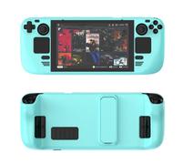 Étui de Protection coloré Convient au matériel pour Steam Deck PC Étui Protecteur intégral avec Support Toucher Doux pour la Peau Accessoires pour Consoles de Jeux (Light Blue)