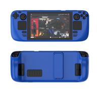 Étui de Protection coloré Convient au matériel pour Steam Deck PC Étui Protecteur intégral avec Support Toucher Doux pour la Peau Accessoires pour Consoles de Jeux (Dark Blue)