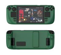 Étui de Protection coloré Convient au matériel pour Steam Deck PC Étui Protecteur intégral avec Support Toucher Doux pour la Peau Accessoires pour Consoles de Jeux (Green)