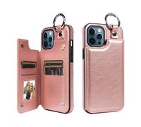 Étui de protection compatible avec iPhone 12 Pro Max (6,7") Étui portefeuille avec cuir PU pour cartes Dos avec anneau, double fermeture magnétique et durable, résistant aux chocs, comment