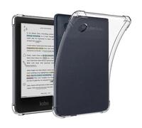 Étui de protection compatible avec la tablette Kobo Clara couleur/noir et blanc, résistant aux chocs, transparent, en TPU, à quatre coins.