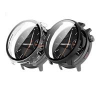 Étui de protection compatible avec Mibro Watch Lite 2, avec film de protection d'écran anti-rayures - Protection PC rigide pour montre connectée Mibro Watch Lite2 (noir + transparent)
