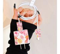 Étui de protection de câble de chargeur avec design mignon de tortue de mer, compatible avec le chargeur Apple 20W, étui de protection minimaliste pour chargeur Apple, convient au câble de chargement 