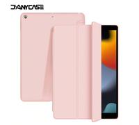 Étui de protection de couleur unie rose de base DANYCase compatible avec iPad A16, Air 11/13, M3 2025, Mini 7, A17, Pro 2024, Air 11/13, M2 2024, Pro 11/13, M4 2024 (7e, 8e, 9e génération, 10,2 pouces