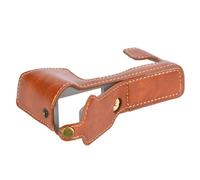 Étui de protection demi-boîtier en cuir PU compatible avec les appareils photo Fuji XT10, XT20 et XT30 (marron)
