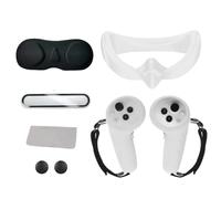 Étui de Protection d'Objectif 6 en 1 pour Pico4 Ultra Anti-Fuite Masque pour Les Yeux Ensemble d'Accessoires VR pour Le Remplacement de la Coque Pico4 Ultra VR (White)