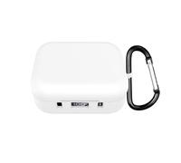 Étui de Protection écouteurs pour Soundcore P41i, étui de Protection en Silicone Souple résistant aux Chutes et aux Chocs écouteurs sans Fil pour Soundcore P41i avec Mousqueton (Blanc)