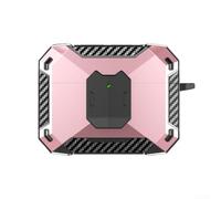 Étui de protection en ABS pour casque JBL WAVE BEAM2 avec support de téléphone, clip ceinture, pochette de rangement 7 x 5 x 2 cm (rose)