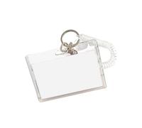 Étui de protection en acrylique transparent avec cordon à ressort et crochet à dégagement rapide résistant à l'eau pour l'école