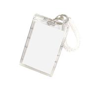 Étui de protection en acrylique transparent avec cordon à ressort et crochet à dégagement rapide résistant à l'eau pour l'école