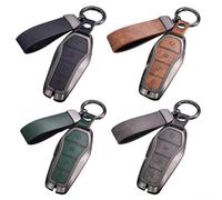 Étui de protection en alliage de zinc et cuir pour clé de voiture BYD Song Qin Han EV et Tang, idéal pour protéger les clés (vert)