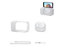 Étui de protection en caoutchouc à manches en silicone pour Insta360 Go Ultra, le kit d'accessoires comprend la lanière de couverture de la lentille et le protecteur de compartiment de charge (gris)