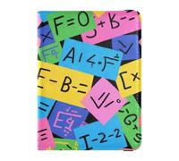 Étui de protection en cuir avec formules mathématiques de dessin animé coloré pour passeport de voyage, étui de protection pour passeport, portefeuille pour femme, ultra fin