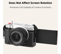 Étui de protection en cuir blanc pour appareil photo Fuji X-M5