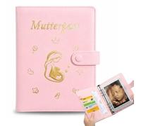 Étui de protection en cuir pour carnet de maternité avec feuilles volantes, étui pour carnet de maternité en Autriche pour ranger des échographies, carnet de vaccination, carte d'assurance, etc (rose