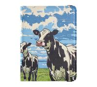 Étui de protection en cuir pour passeport et carte de vaccin Motif vaccins et accessoires étanches, Vaches dans la prairie, 1 size