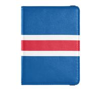 Étui de protection en cuir pour passeport et carte de vaccin, organiseur de documents de voyage, étui portefeuille pour voyage essentiel et étanche, Motif drapeau de l'Islande, 1 size, Moderne