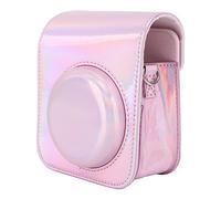 Étui de Protection en Cuir PU à la Mode pour Mini 12 Antichoc, Antipoussière, Délicat, Pratique, Design à Rabat, Sangle Multifonctionnelle (Rose)