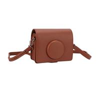 Étui de Protection en Cuir PU pour Appareil Photo Mini, Design Amovible pour Une Image Parfaite, Bandoulière Incluse (Brown)